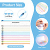 200Pcs 10 Colors Iron Ball Chain CH-TA0001-07-3