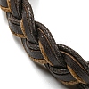 6Pcs 6 Style Adjustable Braided Imitation Leather Cord Bracelet Set with Waxed Cord for Men BJEW-F458-10-4