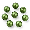 Spray Painted ABS Plastic Imitation Pearl Beads OACR-T015-05B-09-3