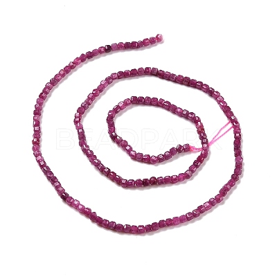 Lab Grown Red Corundum Beads Strands G-C009-B13-1-1