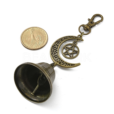 Iron Bell Pendant Decoration HJEW-JM02451-1
