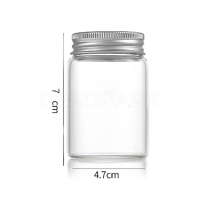 Column Glass Screw Top Bead Storage Tubes CON-WH0086-094C-01-1