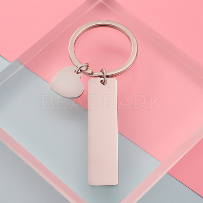 Non-Tarnish 304 Stainless Steel Keychain HEAR-PW0001-144P-1