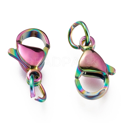 Ion Plating(IP) 304 Stainless Steel Lobster Claw Clasps LS-STAS-G240-01D-C-1