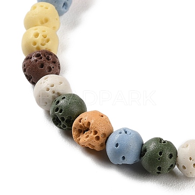 Synthetic Lava Rock Dyed Beads Strands X-G-H311-08A-07-1