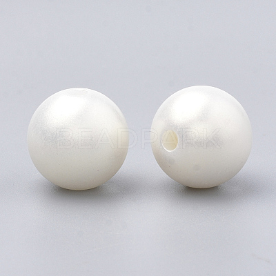 Spray Painted Style Acrylic Beads X-MACR-T010-8mm-1