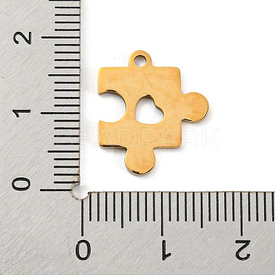Golden Plated 304 Stainless Steel Pendants STAS-L271-01G-04-1