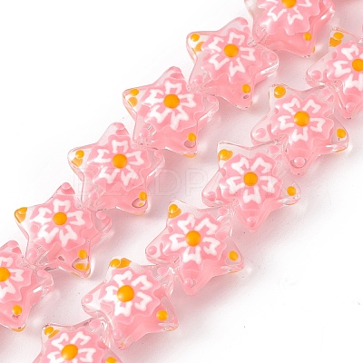 Transparent Glass Beads Strands LAMP-F029-03B-1