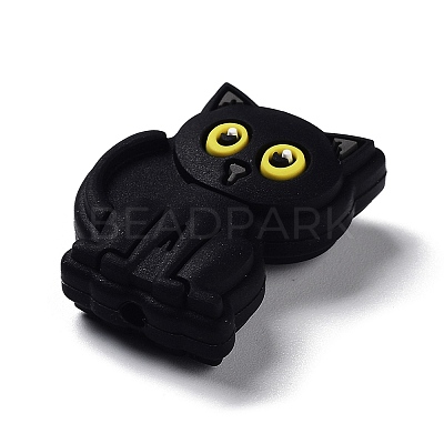 Black Cat Silicone Beads SIL-R014-03-1