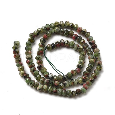 Dyed Natural Malaysia Jade Rondelle Beads Strands G-E316-2x4mm-43-1