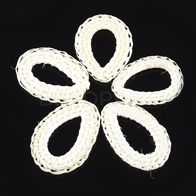 Handmade Reed Cane/Rattan Woven Linking Rings X-WOVE-T006-045A-1