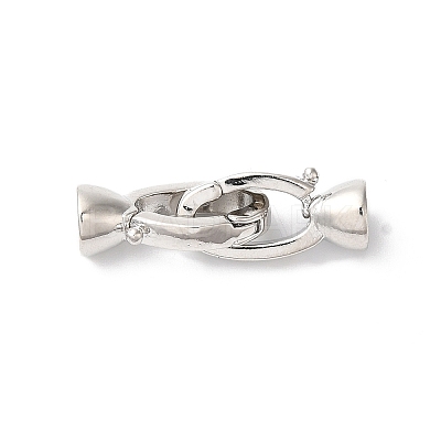 Brass Fold Over Clasps KK-H483-10P-1