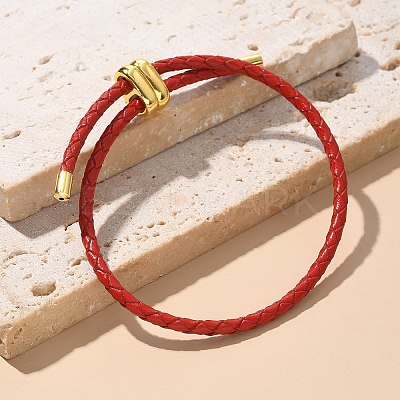 Leather Braided Cord Bracelets BJEW-G675-06G-15-1