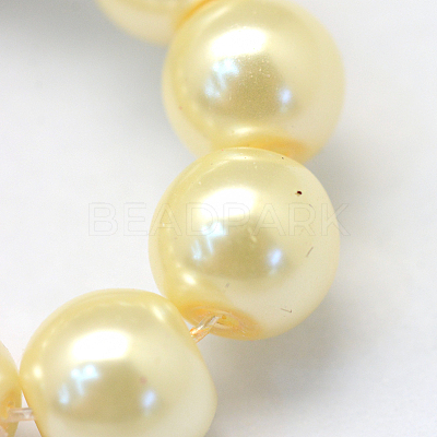Baking Paint Glass Pearl Bead Strands HY-Q003-3mm-21-1