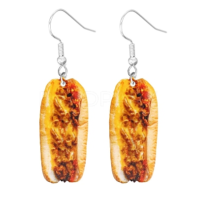 Acrylic Food Model Dangle Earrings PW-WG51A76-14-1