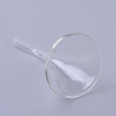Transparent Glass Funnel Hopper AJEW-WH0104-46C-1
