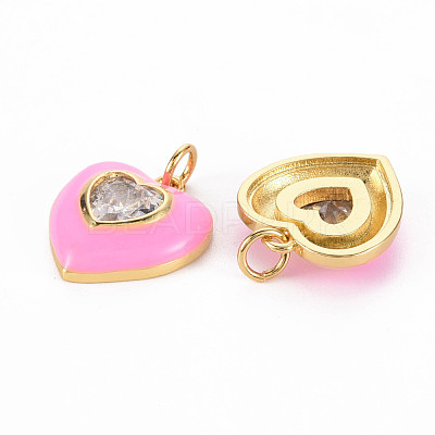 Brass Enamel Pendants KK-T013-15E-NF-1