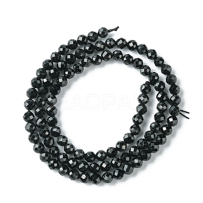 Natural Black Tourmaline Beads Strands G-F748-Y01-03-1