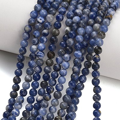 Natural South Africa Sodalite Beads Strands G-S259-35-4mm-1
