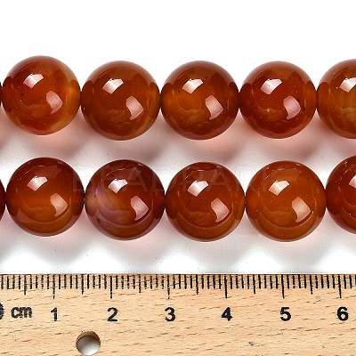 Dyed Natural Carnelian Beads Strands G-G203-10N-14mm-1