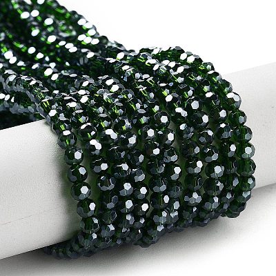 Electroplate Transparent Glass Beads Strands LS-EGLA-A035-T3mm-A10-1
