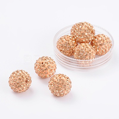 Polymer Clay Rhinestone Beads RB-H284-8MM-362-1