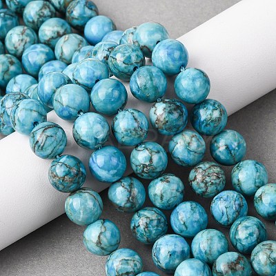 Natural Marble Beads Strands G-K211-10mm-E-1