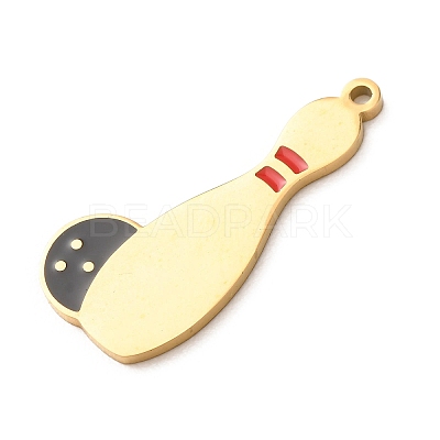 304 Stainless Steel with Black Enamel Pendants SA-CBA061A-01G-1