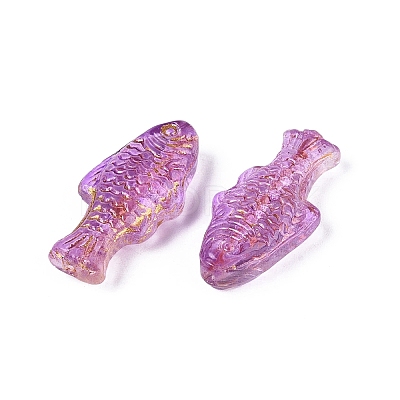 Baking Paint Transparent Glass Beads DGLA-N018-22C-1