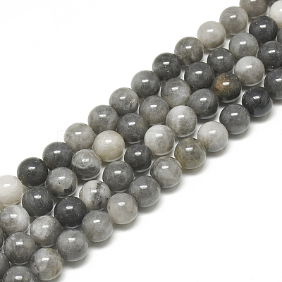 Natural Hawk's Eye Beads Strands X-G-S300-110-8mm-1