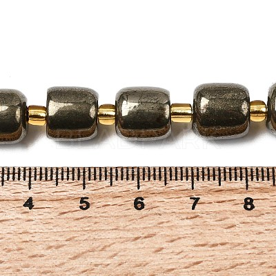 Natural Pyrite Beads Strands G-Z131-D01-03-1