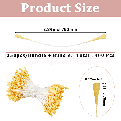 Gypsum with Cotton Cord Artificial Flower Core DIY-WH20007-36B-11-1