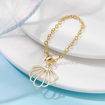 Flower Alloy Cup Pendant Decorations HJEW-JM01343-1