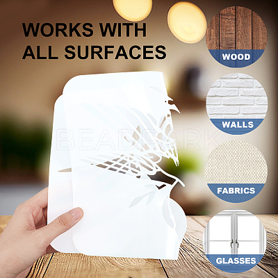 PET Hollow Out Drawing Painting Stencils DIY-WH0402-422-1