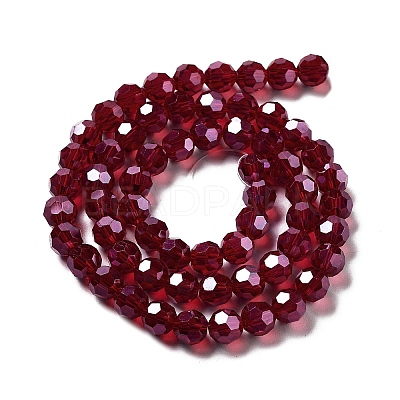 Electroplate Transparent Glass Beads Strands LS-EGLA-A035-T8mm-A02-1