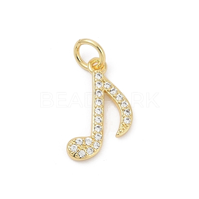 Brass Pave Cubic Zirconia Pendants KK-U062-29G-1