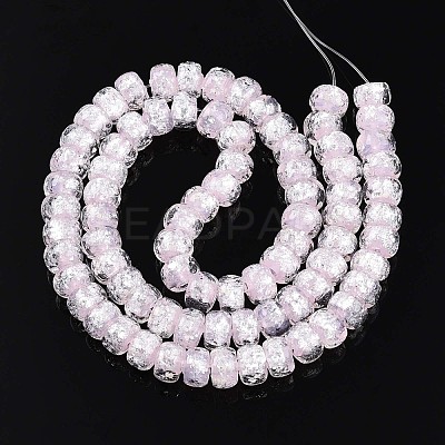 Luminous Handmade Silver Foil Glass Beads Strands FOIL-N029-02B-02-1
