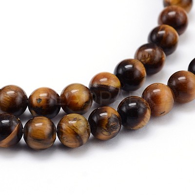 Natural Tiger Eye Beads Strands G-J303-11-4mm-1