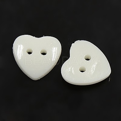 Acrylic Heart Buttons BUTT-E071-B-01-1