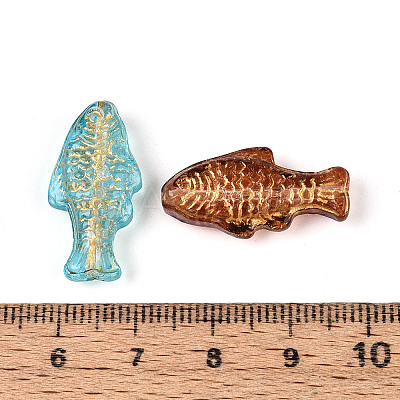 Baking Paint Transparent Glass Beads DGLA-N018-22-1