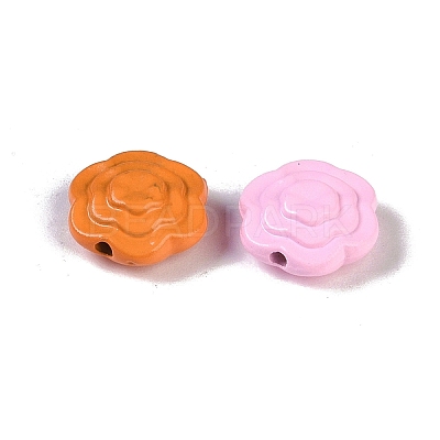 Spray Paint Alloy Beads PALLOY-H145-04-1
