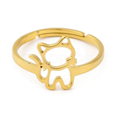 201 Stainless Steel Adjustable Ring for Women RJEW-D082-01I-1