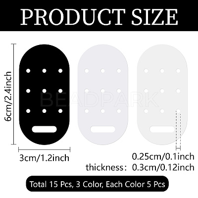 15Pcs 3 Colors Acrylic Earring Organizer Display Stands EDIS-WH20015-002-1