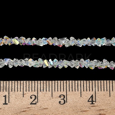 Electroplate Transparent Glass Beads Strands EGLA-P061-04C-AB-1