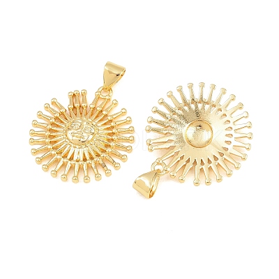 Brass Pendants KK-D232-17G-02-1