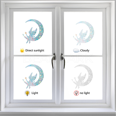 Waterproof PVC Colored Laser Stained Window Film Adhesive Stickers DIY-WH0256-023-1
