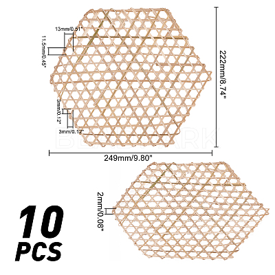 DIY Woven Bamboo Network FIND-WH0101-08-1