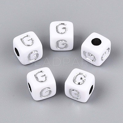 Opaque Acrylic Beads SACR-T035-03G-1
