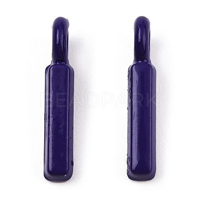 Rack Plating Spray Painted Alloy 1-Loop Link Pendants PALLOY-N176-01I-1