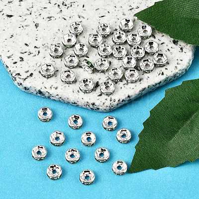 Brass Grade A Rhinestone Spacer Beads RB-A014-Z6mm-07S-1